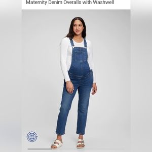 Maternity Denim Overalls with Washwell - GAP, L